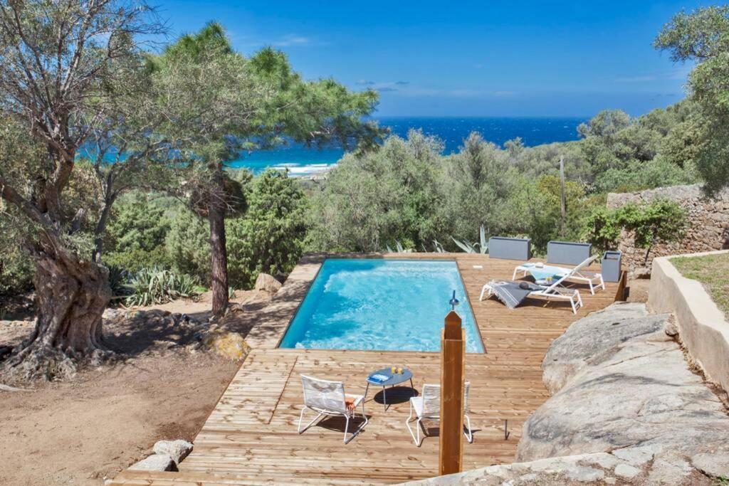 Villa Bodri, Maison En Pierre Avec Vue Mer Et Piscine Chauffee L'Ile-Rousse  Exterior photo