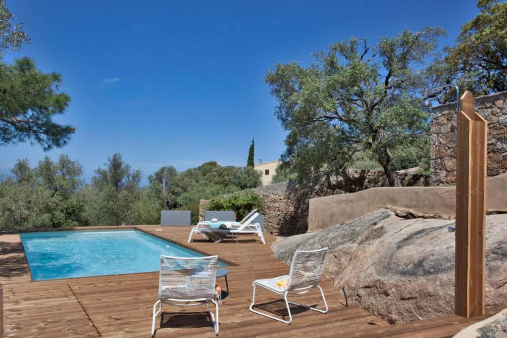 Villa Bodri, Maison En Pierre Avec Vue Mer Et Piscine Chauffee L'Ile-Rousse  Exterior photo