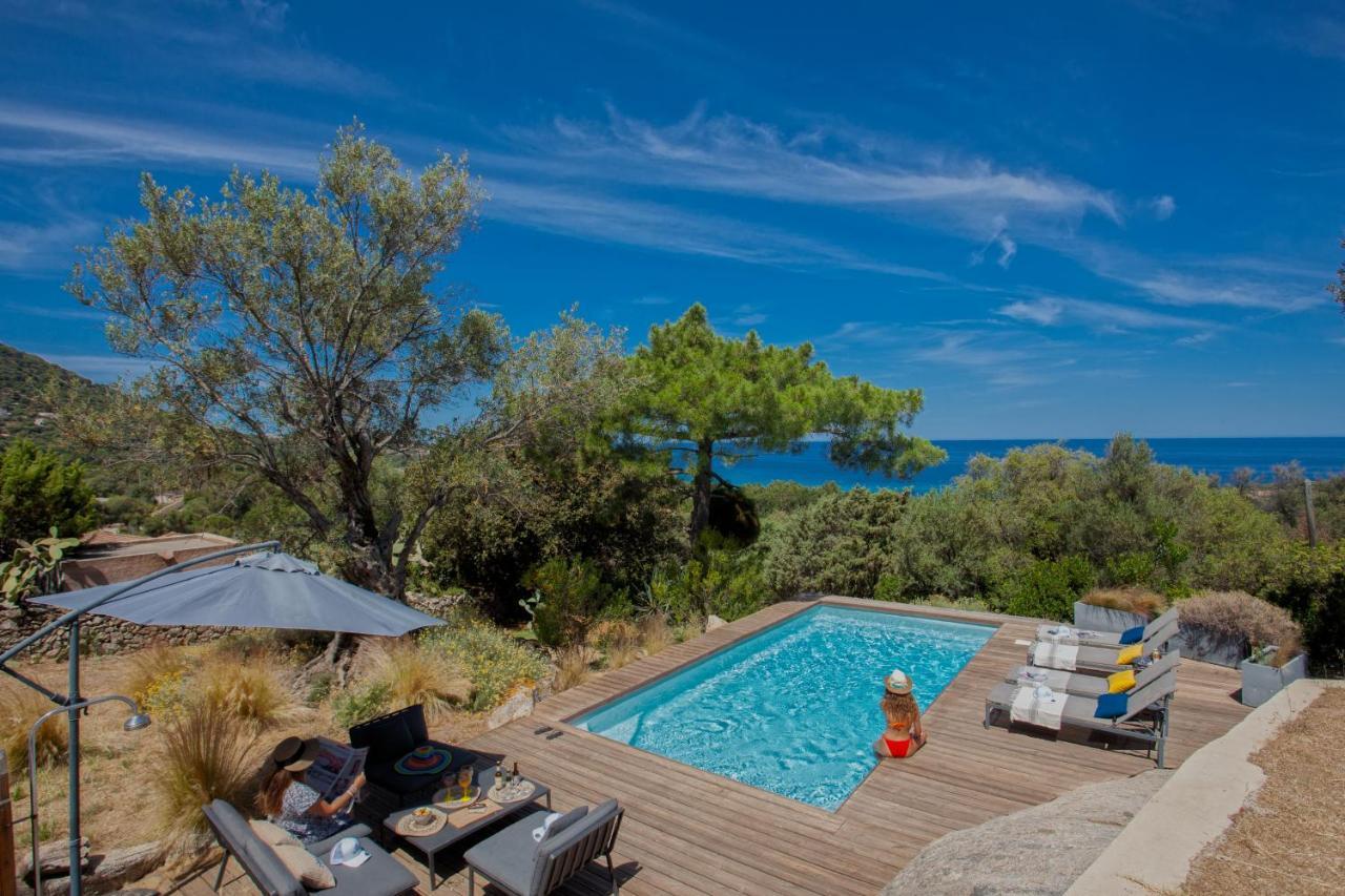 Villa Bodri, Maison En Pierre Avec Vue Mer Et Piscine Chauffee L'Ile-Rousse  Exterior photo