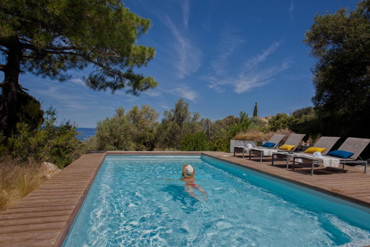 Villa Bodri, Maison En Pierre Avec Vue Mer Et Piscine Chauffee L'Ile-Rousse  Exterior photo