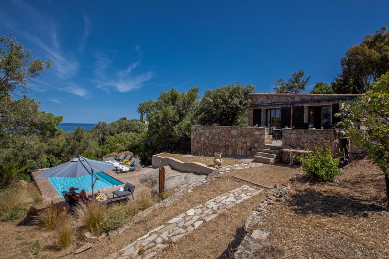 Villa Bodri, Maison En Pierre Avec Vue Mer Et Piscine Chauffee L'Ile-Rousse  Exterior photo