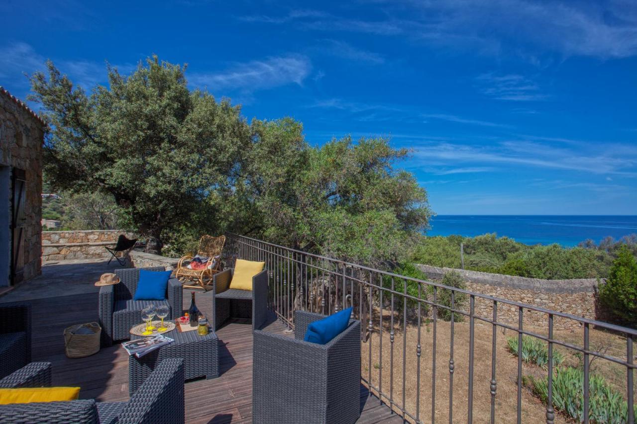 Villa Bodri, Maison En Pierre Avec Vue Mer Et Piscine Chauffee L'Ile-Rousse  Exterior photo